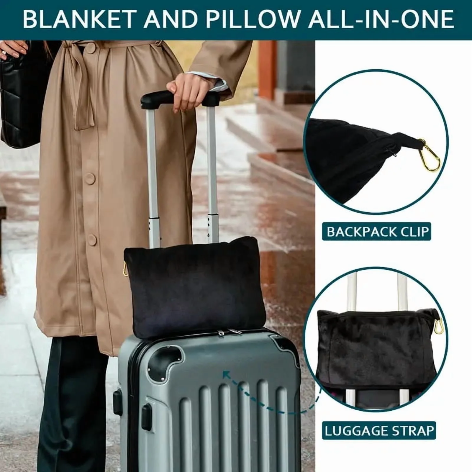 2-in-1 Travel Blanket and Pillow Set - Image 2